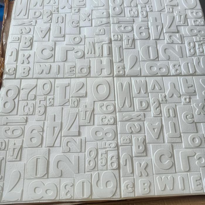 Gambar Wallpaper 3D foam motif alphabet tebal 8mm - Putih dari SZ Shop Wallpaper undefined Tokopedia