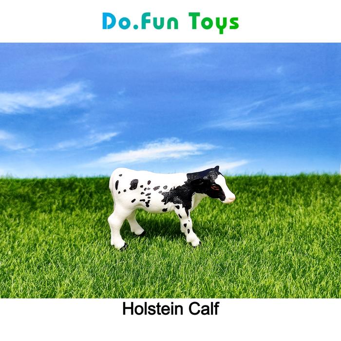Gambar Cow Calf Animal Figure/ Miniatur Mainan Anak Sapi - Holstein Calf dari DO.FUN TOYS undefined Tokopedia