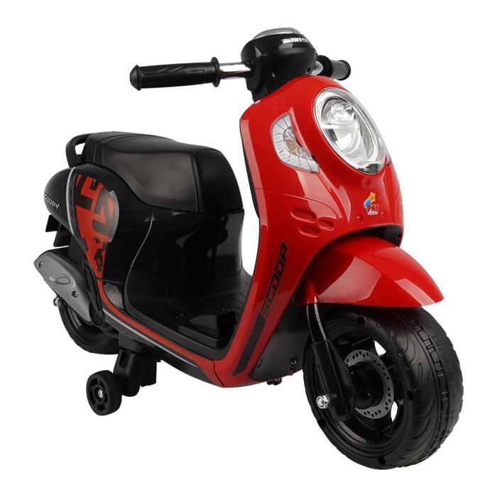 Gambar Motor aki anak PMB K611C K-611-C sepeda scoopy listrik cas baterai - Merah, Dus + Bubble dari Bintang Cahaya Toys undefined 3 Tokopedia