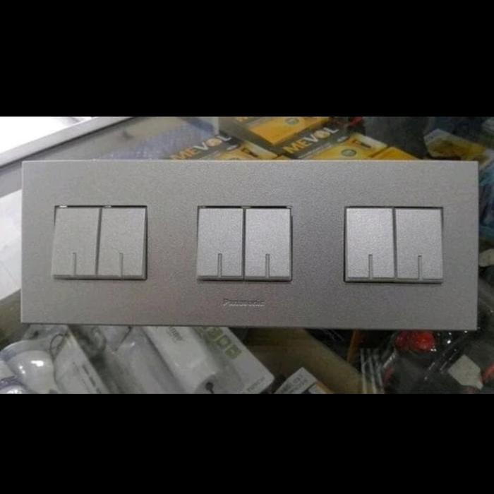 Gambar saklar sakelar 6gang 6 gang panasonic - SILVER MWS dari PROLED ELECTRIC undefined Tokopedia