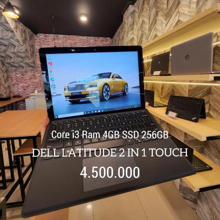 Laptop 2in1 Touch Dell I3 Ram 4gb Ssd 256gb Bekas Second