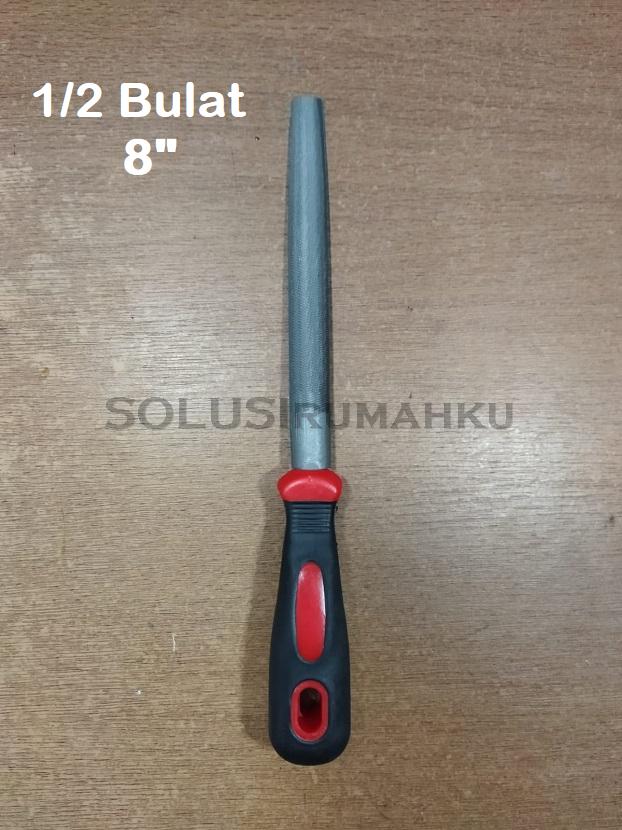 Gambar Kikir Besi 1/2 BULAT 8" ( 20 cm ) Gagang Karet HALF-ROUND FILE +Handle dari SOLUSIrumahku SOLUSI rumahku undefined Tokopedia