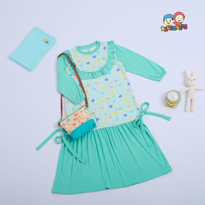 Gambar GAMIS KAOS ANAK SET PASHMINA FREE GIFT RG-60 by RAGGAKIDS - Mint, XL dari KEDAI BERKAH ONLINE SHOP undefined Tokopedia