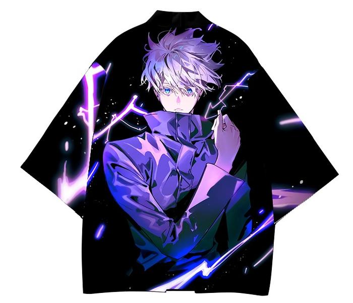 Gambar Kimono cardigan pria wanita/Cardigan printing Jujutsu kaisen - GOJO, XL dari Aeronshop88 undefined Tokopedia