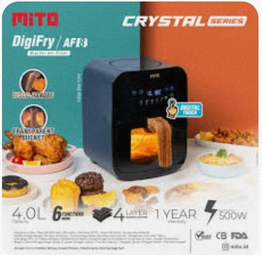 Gambar Digital Air Fryer MITO AF8 / AF 8 Wadah Panci Transparan Kapasitas 4L - Blue Indigo dari DANAU MAS undefined Tokopedia