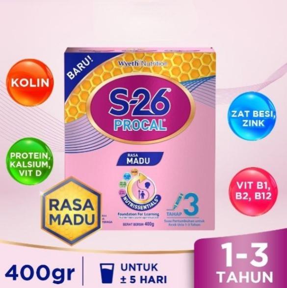 Gambar S-26 PROCAL MADU TAHAP 3 400 G KOTAK SUSU ANAK 1-3 TAHUN dari RAYA SUSU OFFICIAL undefined Tokopedia