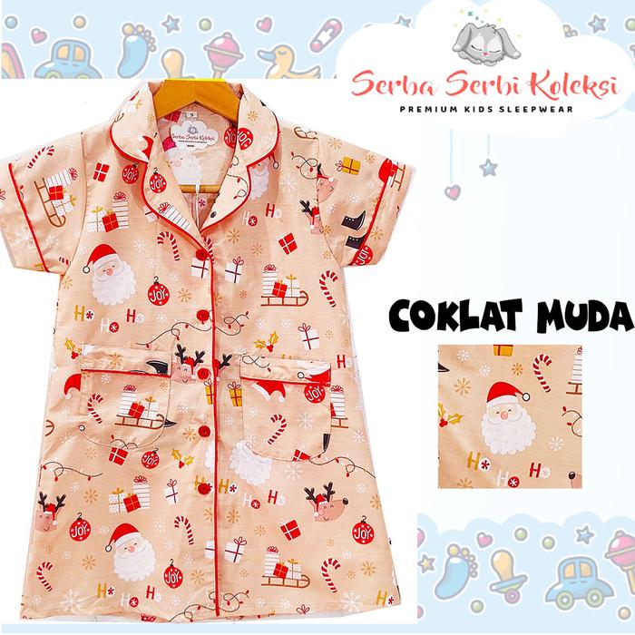 Gambar DASTER ANAK atau BAJU TIDUR ANAK KATUN PREMIUM - D23 - Cokelat Muda, S dari SerbaSerbiKoleksi_NEW undefined Tokopedia