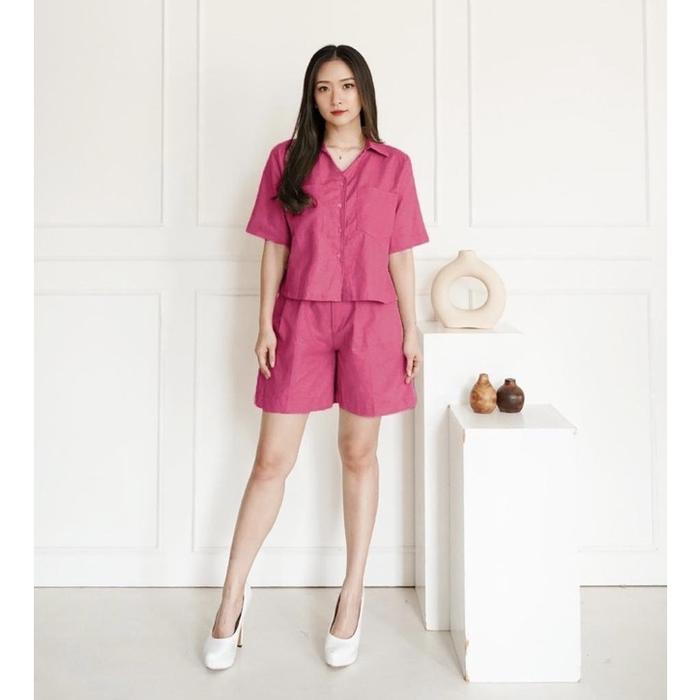 Gambar setelan wanita import hongkong atasan bawahan baju pantai import hk - Fuschia dari Misss Nathalie Shopp undefined Tokopedia