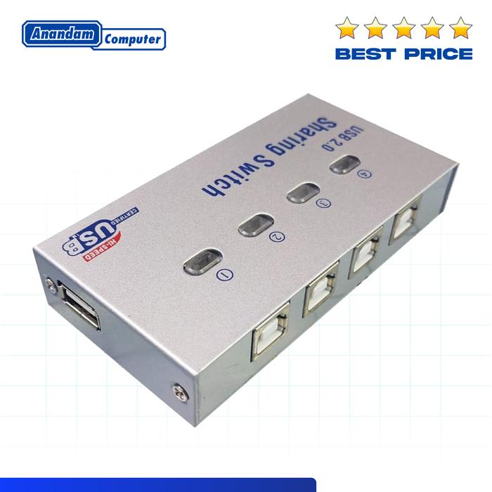Gambar Auto Switch Usb Printer 2 Port 2Port 4 Port Sharing Switcher USB 2.0 - 4 PORT dari ANANDAM.ID undefined Tokopedia