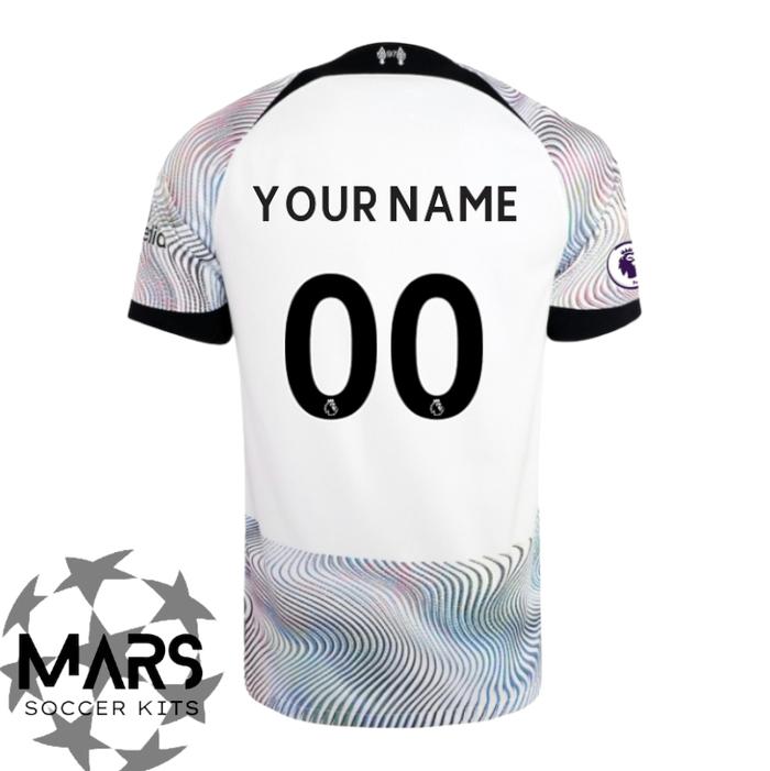 Gambar Liverpool 22/23 Authentic Away Jersey + Custom Name & Number - Nama & Nomor, S dari Mars Soccer Kits undefined Tokopedia