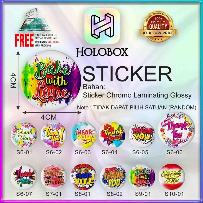 Gambar Sticker Segel|Sticker Sealer |Sticker Hologram|Sticker Thank You |S37 - S6 dari HoloPackaging undefined Tokopedia