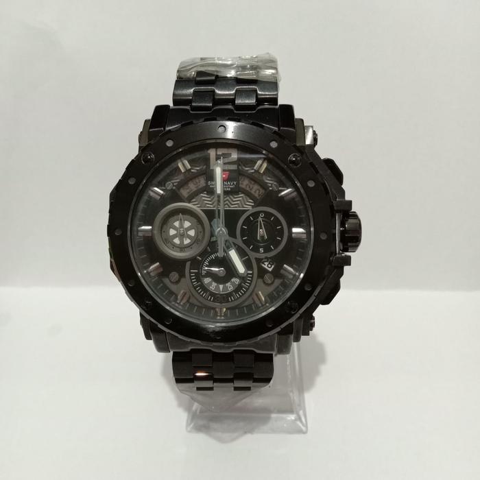 Gambar JAM TANGAN PRIA SWISS NAVY SN 8939 SN-8939 FULL BLACK ORIGINAL dari Palapa Watch undefined Tokopedia
