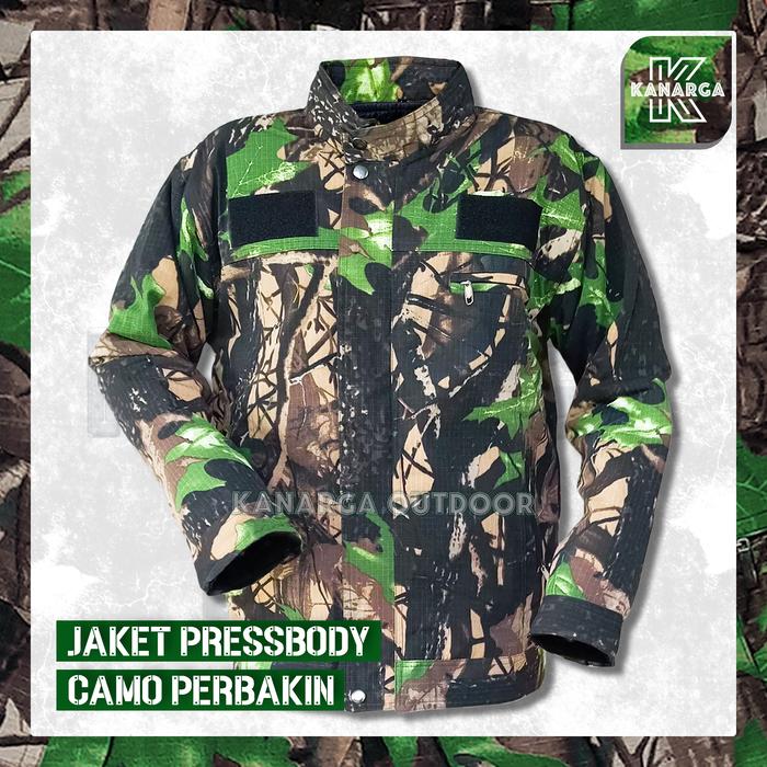 Gambar JAKET CAMO PERBAKIN HUNTING BERBURU - JAKET PRESSBODY CAMO TACTICAL - Camo Perbakin, M dari Kanarga Outdoor undefined Tokopedia