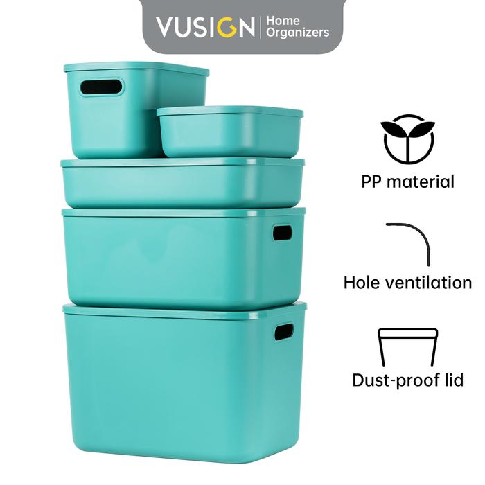 Gambar Deli Vusign Storage Box / Kotak Organizer Bahan Plastik Tebal VS4XX - Hijau, 3.6 Liter dari Deli Stationery Indonesia undefined Tokopedia