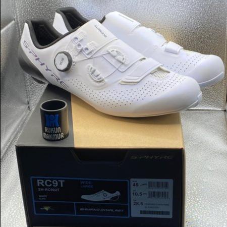 Gambar Shimano Men Road Cycling Shoes RC9 SH-RC902T S-PHYRE White Wide Carbon - 45 dari RMSBY undefined Tokopedia
