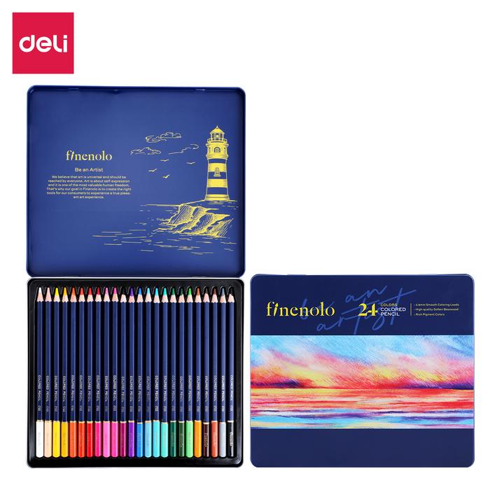 Gambar Deli Colored Pencil Pensil Warna 24 36 48 72 Warna Hybrid Tech EC122 - 24 Warna dari Deli Stationery Indonesia undefined Tokopedia