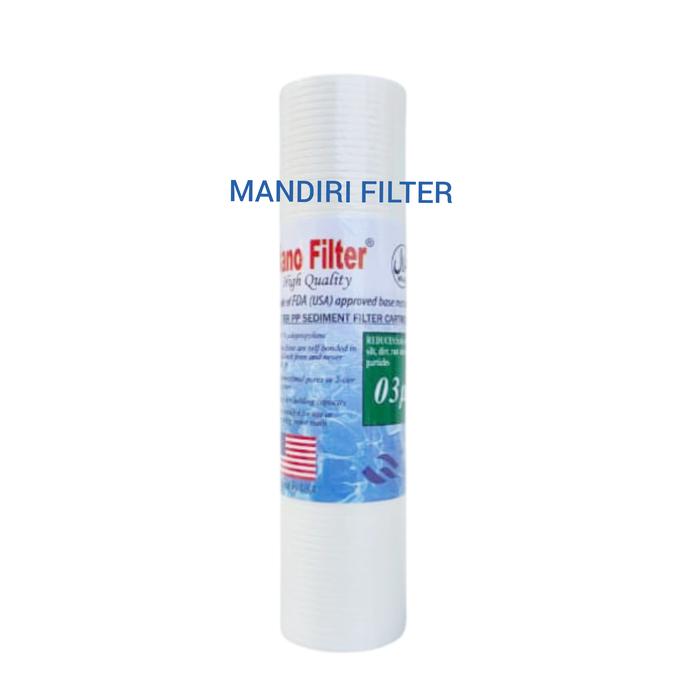 Gambar Cartridge Filter Air/Filter Sedimen 10 inch NANO - 01/03/05/10 Micron - 03 Micron dari mandirifilter undefined Tokopedia