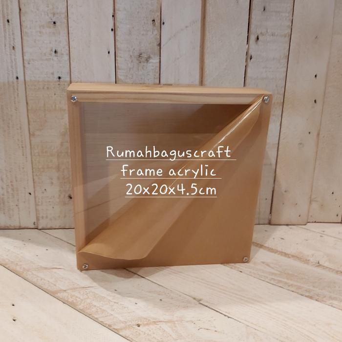Gambar bingkai mahar kosong link 2 / frame 3d/ frame scrapbook - acrylic 20x20cm dari Rumahbaguscraft1 undefined Tokopedia