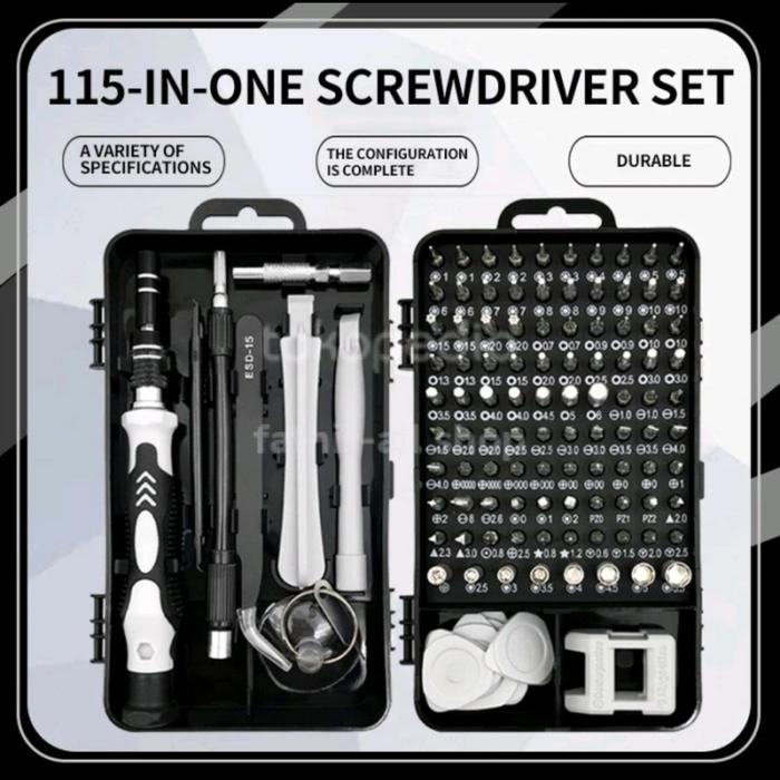 Gambar Obeng Set 115 in 1 Magnetic Reparasi Servis Laptop Kamera Jam Hp dari Purwa Teknik undefined Tokopedia