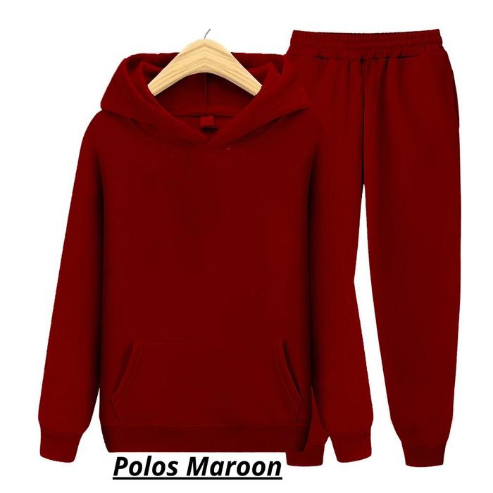 Gambar Setelan Sweater Panda Swimming Anak perempuan - Polos Maroon, S dari Kids Twin undefined Tokopedia