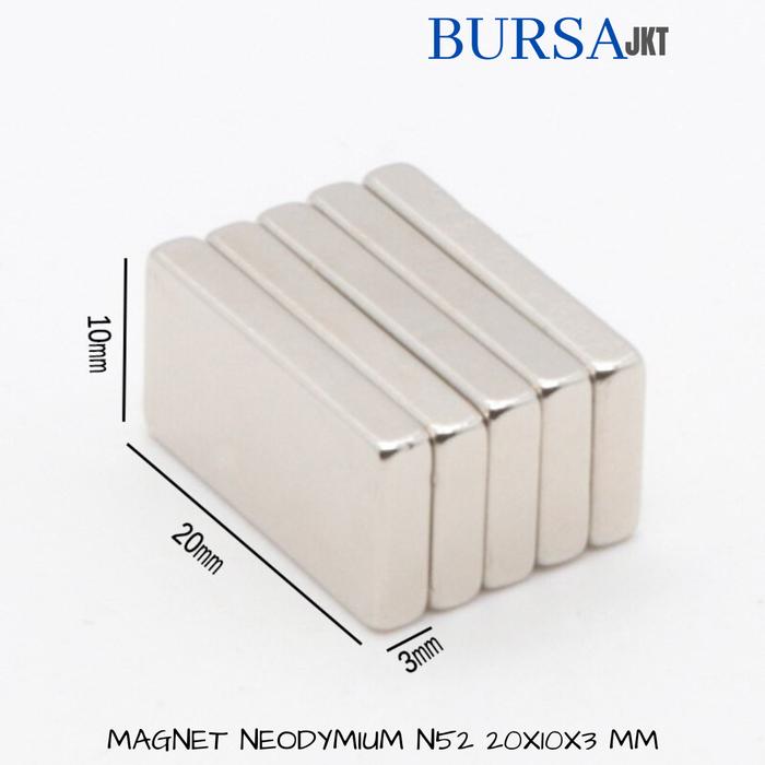 Gambar STRONG MAGNET SUPER KUAT N52 NdFeB SQUARE BAR BATANG - N52 20X10X3 dari BURSAjkt-tools undefined Tokopedia
