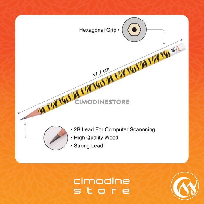 Gambar (Per Pcs) Alat Tulis Menulis Pensil JOYKO Fabercastell Steadtler 2B - Joyko Animal 2B dari Cimodine Store undefined Tokopedia