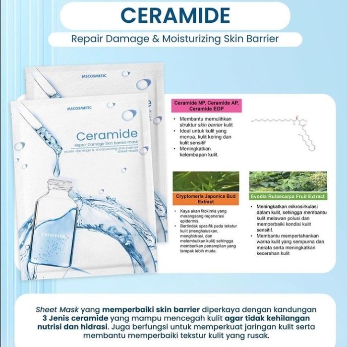 Gambar SHEET MASK MSGLOW - CERAMIDE dari firdausjaya undefined Tokopedia