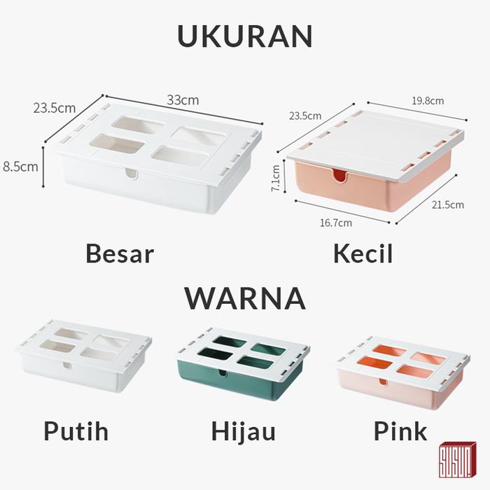 Gambar Laci Tempel Bawah Meja / Desk Drawer / Laci Multifungsi / Desk Storage - Kecil, Pink dari Susun ID undefined Tokopedia