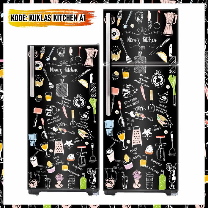 Gambar [STICKER Kulkas 1 Pintu dan STIKER Kulkas 2 Pintu] Motif - KITCHEN A - KITCHEN A1, 1 PINTU dari Decal Id undefined Tokopedia