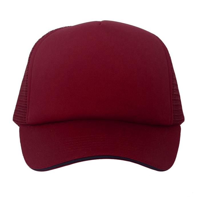 Gambar Topi Trucker Jaring Polos Premium High Quality - Maroon dari Cloudberlin Custom undefined Tokopedia