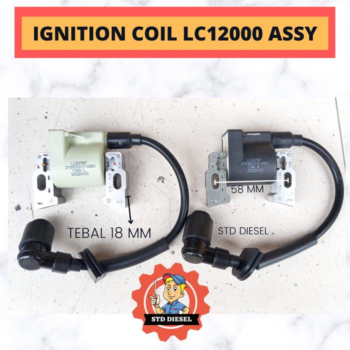 Gambar COIL CDI LC12000 LC 12000 GENERATOR 2 CYLINDER LONCHIN ASLI SILINDER J - SET HITAM+PUTIH dari STD DIESEL undefined Tokopedia