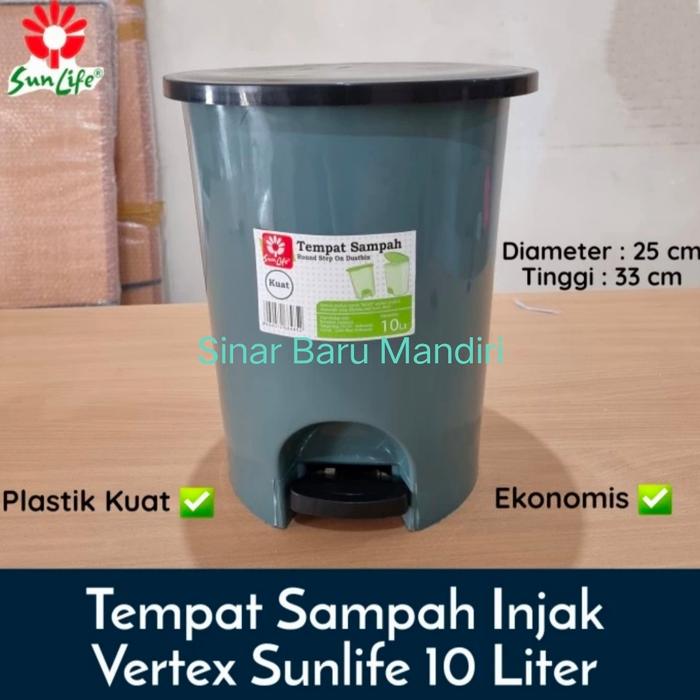 Gambar Tempat sampah injak 10 liter vertek Sun life dari SBM Mandiri_NEW undefined Tokopedia