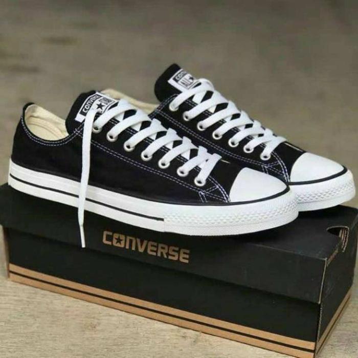 Gambar Sepatu Sekolah Sepatu Converse all star Hitam putih/sepatu pria wanita - Hitam, 37 dari project_sneakers undefined Tokopedia