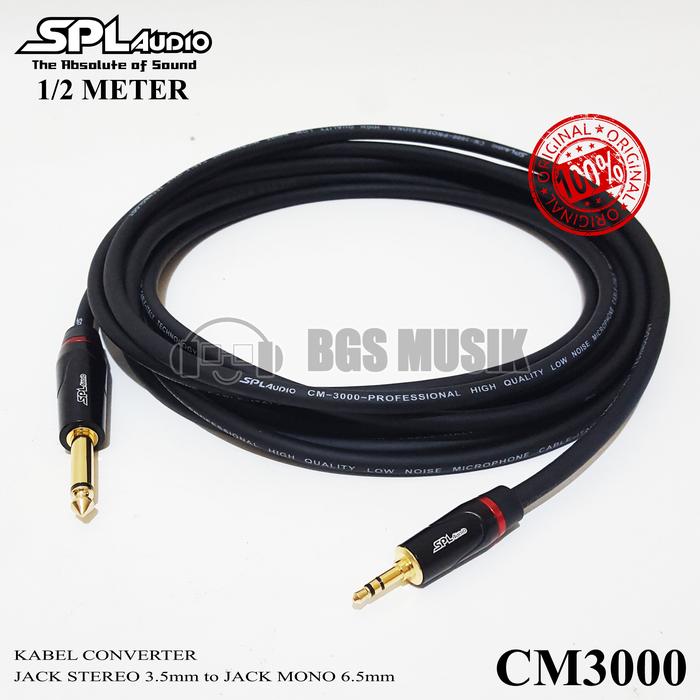 Gambar Kabel Aux In Original - Kabel Jack 3.5mm to Jack 6.5mm Mono 0.5-50m - 0.5m dari BGS Musik undefined Tokopedia