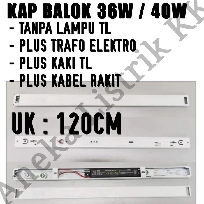 Gambar KAP BALOK 36W 40W RUMAH BOX LAMPU NEON TL 36 40 W WATT + KAKI + TRAFO - TANPA LAMPU TL, TANPA BUBBLE dari Aneka Listrik KK undefined Tokopedia