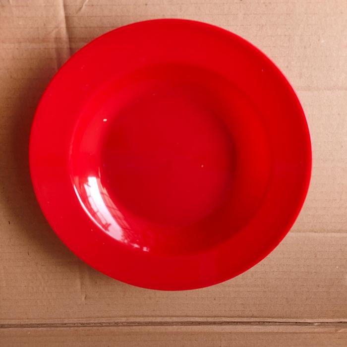 Gambar Piring Makan Melamin 9"/Piring Semi Melamin/Piring Makan Polos - Merah dari MARVELL HOUSEWARE undefined Tokopedia