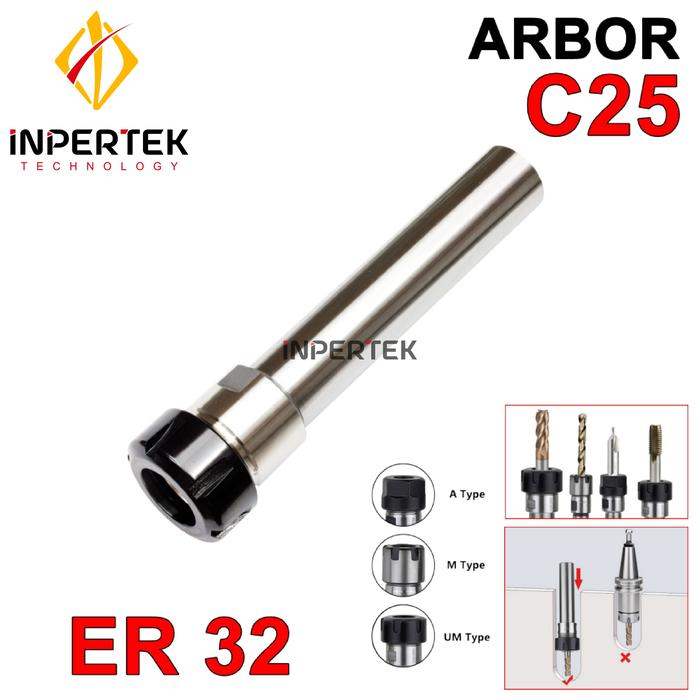 Gambar Arbor Baby Collet C25 ER32 100 Collet Chuck ER32 Arbor Chuck C25 ER32 - C25-ER32UM-100L dari inpertek Technology undefined Tokopedia