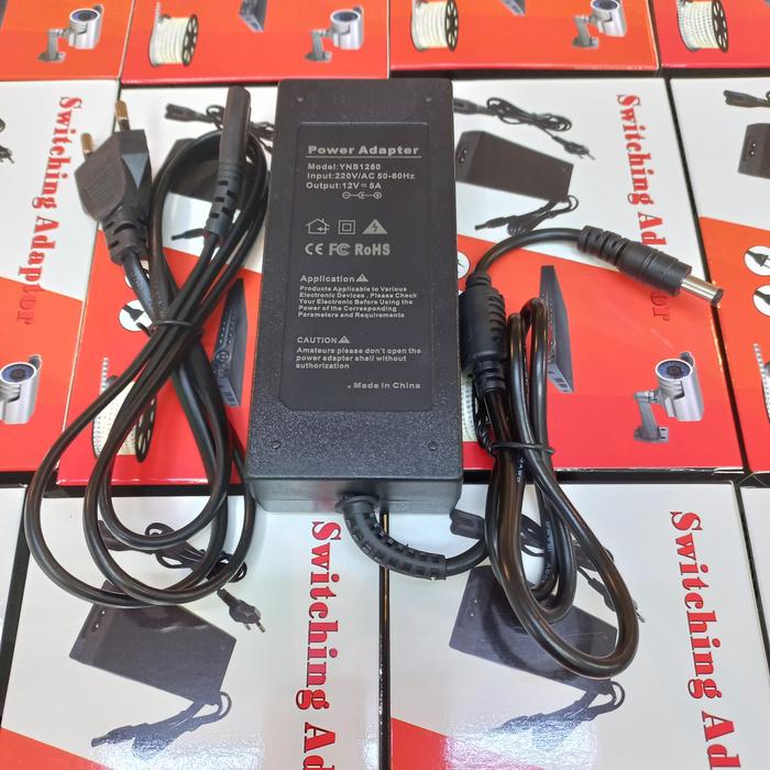 Gambar Adaptor switching 12V 5A/adapter 12v 5a - Adaptor 12V 5A dari sinarjaya cctv undefined Tokopedia