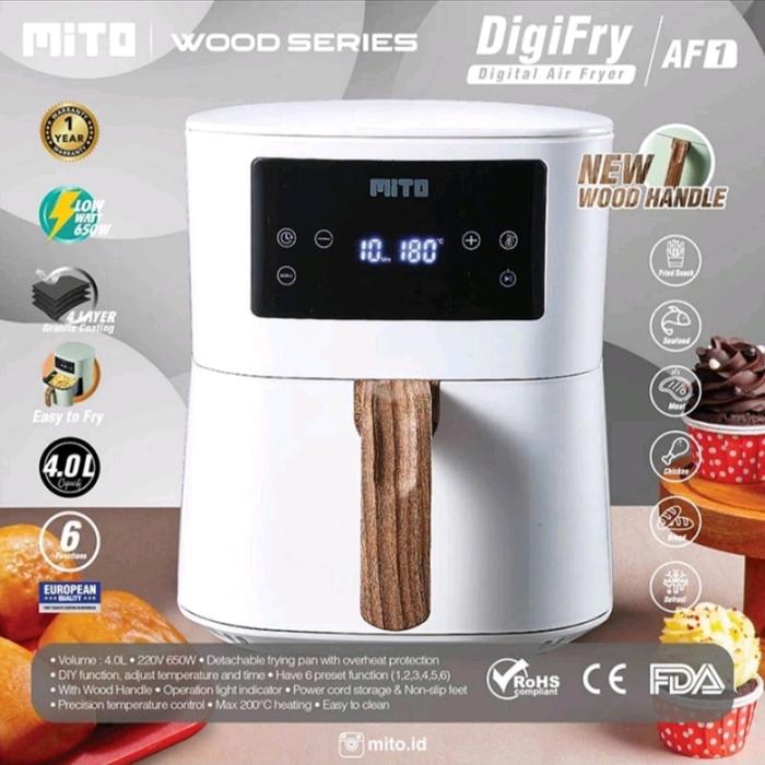 Gambar air fryer MITO AF 1 digital deep fryer 4 ltr low watt - Hijau dari Pajarelektronika undefined 4 Tokopedia