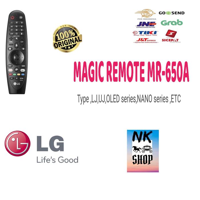 magic remote smart tv LG mr650a type LJ,UJ,SJ,OLED,NANO,UHD 4k NANO MR650A
