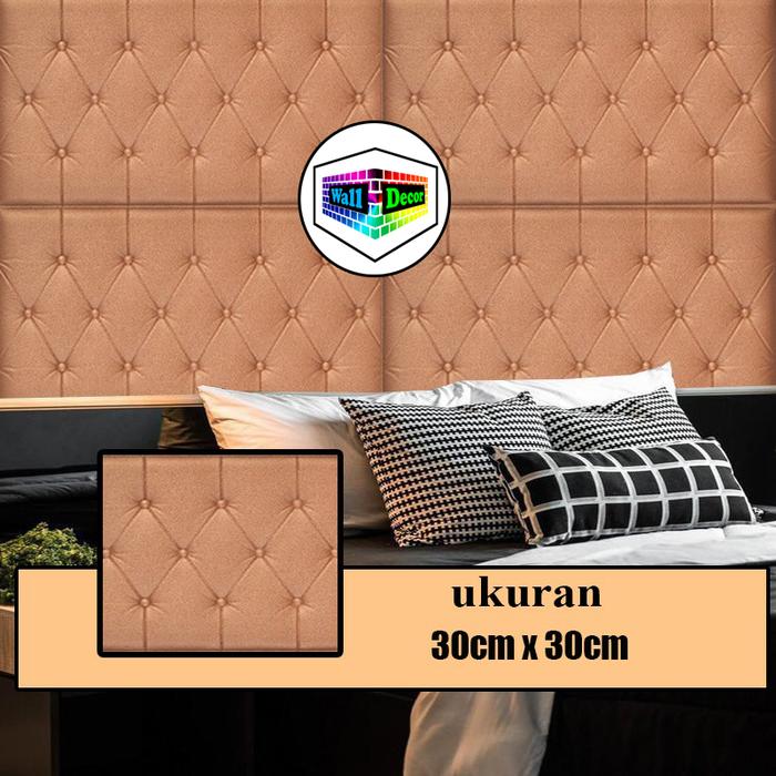 Jual WD Wallpaper Stiker 3D Foam Headboard Coklat Dinding Busa Wall ...