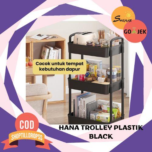Gambar RAK TROLI 4 SUSUN SERBAGUNA RAK SALON ORGANIZER RACK KAMAR TIDUR - HANA BLACK dari SHENARHOUSEHOLD undefined Tokopedia