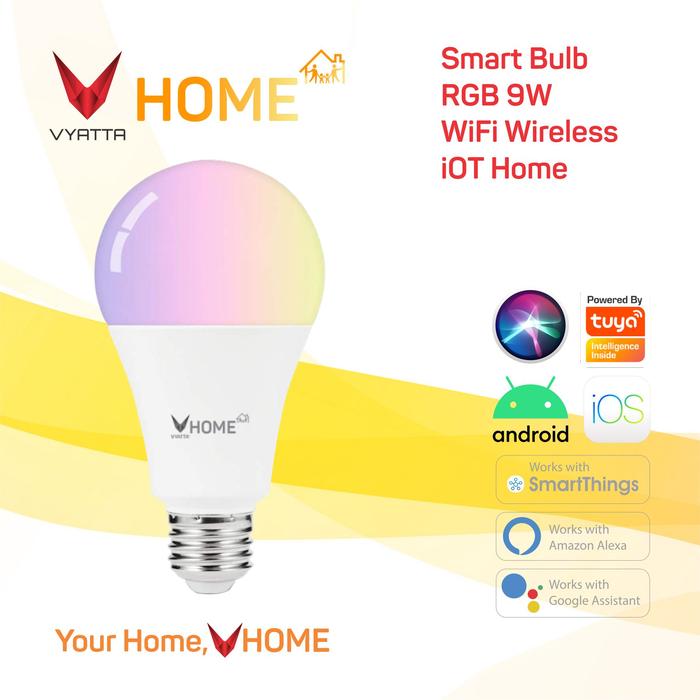 Gambar VYATTA VHOME LIGHT BULB RGB CW+WW 9W WIFI WIRELESS SMART HOME dari VYATTA YOGYAKARTA undefined Tokopedia