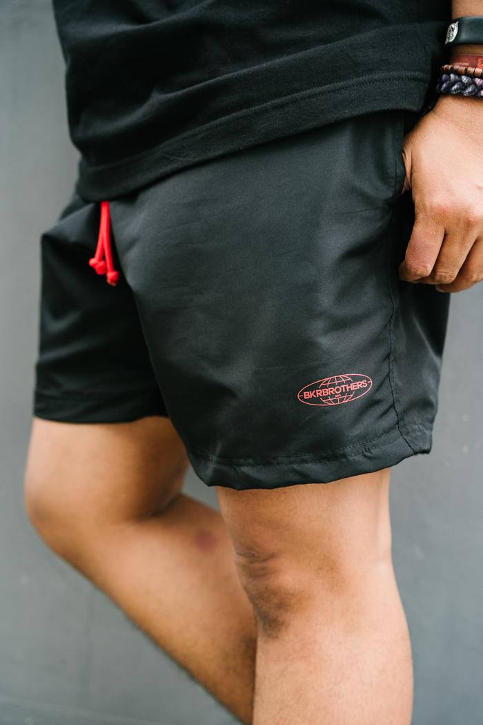 Gambar BKR Brothers Basic Shorts - Logo Black/Green - Hitam, M dari BKR Brothers undefined Tokopedia