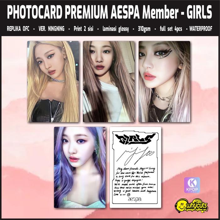Gambar PHOTOCARD SET KPOP PREMIUM AESPA // GIRL // PRINT 2 SISI LAMINASI - girls ningning dari WHYCUT KPOP_NEW undefined Tokopedia