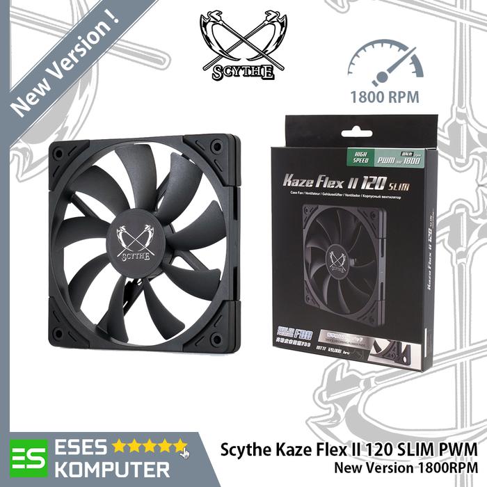Gambar Fan Scythe Kaze Flex II 120 SLIM PWM 1800 RPM | 120mm 12CM KazeFlex dari ESES Komputer undefined Tokopedia