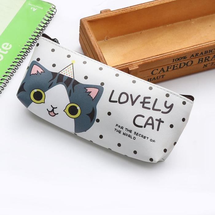 Gambar DAT Tempat Pensil Lovely Cat - Putih Kadot dari DAT Serba Serbi undefined Tokopedia