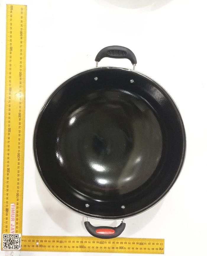 Gambar WAJAN 32 Cm Teflon 2 kuping Tebal Anti Lengket Panci Penggorengan Kual dari TOKO BESI TIMUR JAYA. undefined Tokopedia