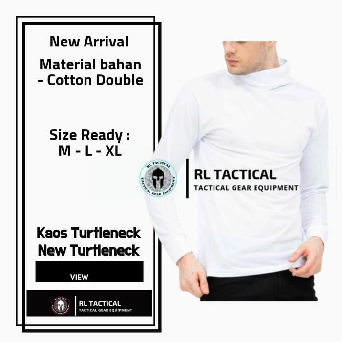 Gambar Kaos Turtleneck Pria Korean Style RL Tactical - Putih, XL dari RL Tactical undefined Tokopedia
