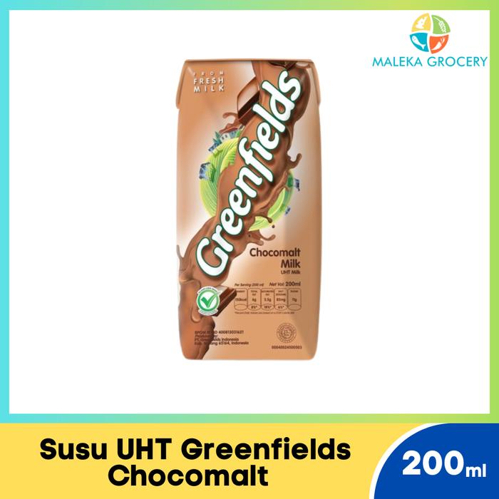 Gambar Susu UHT Greenfields 200 ml - Chocomalt dari MALEKA GROCERY undefined Tokopedia